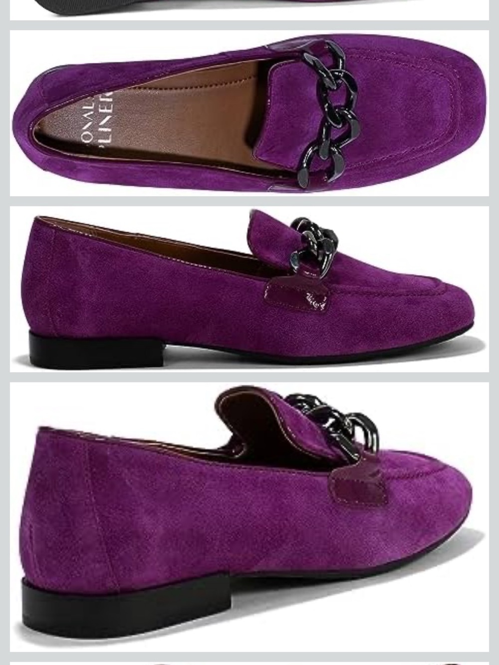 Women’s size 6.5 Donald Pliner Bethany slip on suede loafers purple - Picture 1 of 10